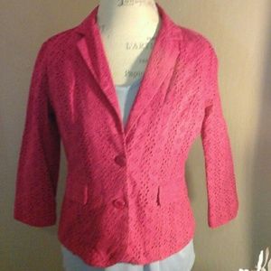 Oscar de la Renta eyelet fitted jacket